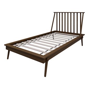Vintage Wooden Platform Bed