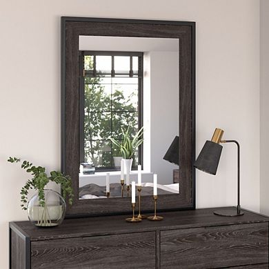 Bush Furniture Atria Bedroom Mirror in Charcoal Gray