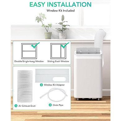 Portable Air Conditioner 12,000BTUs, A/C for Rooms up to 550 Sq. Ft