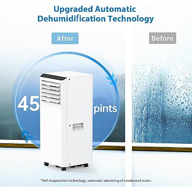 Portable Air Conditioner with Dehumidifier & Fan Modes, 8000 BTUs