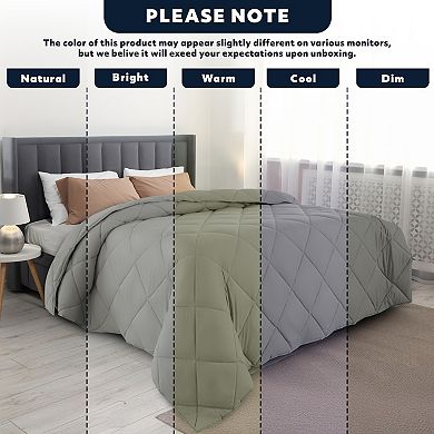Lux Decor All Season Lightweight Down Alternative Comforter Breathable Diamond Stitched