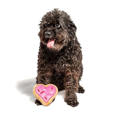 Midlee Pink Heart Sugar Cookie Dog Toy