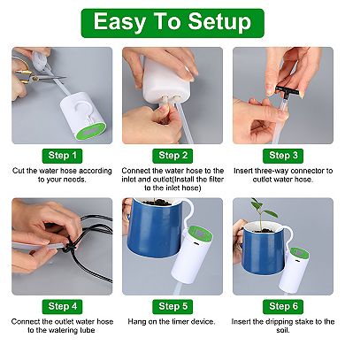 Automatic Plant Watering System with Timer & Pump Drip Irrigation for 12 Plants
