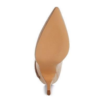 London Rag Roda Women's Rhinestone Wrap Stiletto Boots