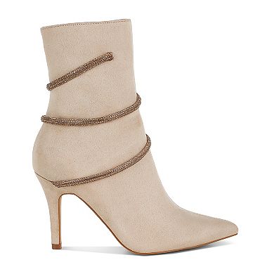 London Rag Roda Women's Rhinestone Wrap Stiletto Boots