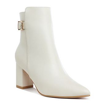 London Rag Conchos Belt Detail Women's Block Heel Boots