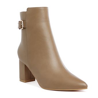 London Rag Conchos Belt Detail Women's Block Heel Boots