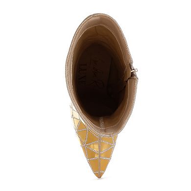 London Rag Echostage Women's Metallic Embellished Boots