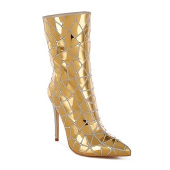 London Rag Echostage Women's Metallic Embellished Boots