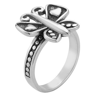 Sunkissed Sterling Sterling Silver Oxidized Butterfly Ring
