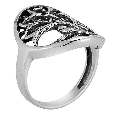 Sunkissed Sterling Sterling Silver Oxidized Tree of Life Signet Ring