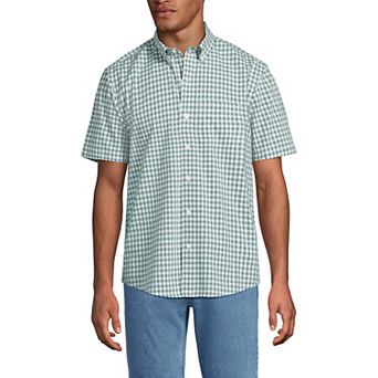 Men's Lands' End Short Sleeve Poplin Shirt