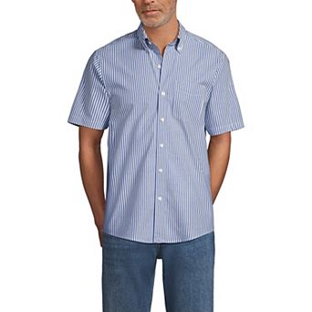 Men's Lands' End Short Sleeve Poplin Shirt