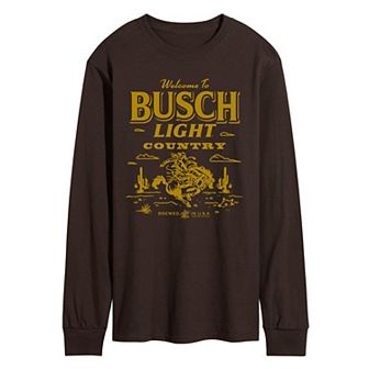 Men's Busch Light Welcome To Busch Light Country Long Sleeve Graphic Tee