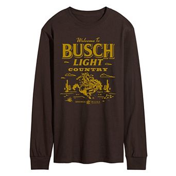 Men's Busch Light Welcome To Busch Light Country Long Sleeve Graphic Tee