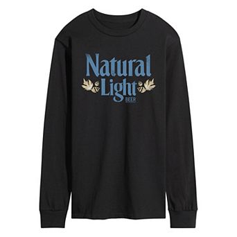 Men's Natural Light Beer Vintage Logo Long Sleeve Graphic Tee