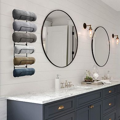 Sorbus Wall Mounted Towel Rack Holder Storage for Towels, Washcloths, Hand Towels, Linens