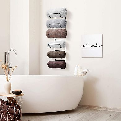Sorbus Wall Mounted Towel Rack Holder Storage for Towels, Washcloths, Hand Towels, Linens