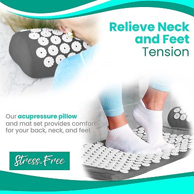 Sorbus 51 Inch Acupressure Mat, Pillow & Carry Bag - Great for Muscle Relaxation, & Meditation