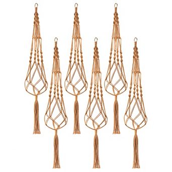 Sorbus Macrame Plant Hanger - for Indoor & Outdoor Hanging - Cotton Rope, for Home, Patio, Garden