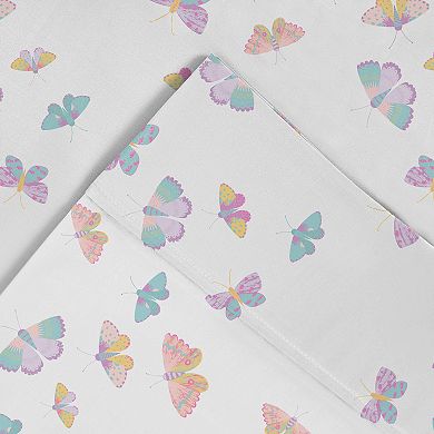 Pointehaven 200-Thread Count Cotton Percale Print Sheet Set or Pillowcase Pair