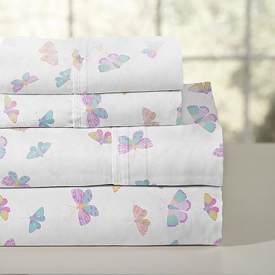 Pointehaven 200-Thread Count Cotton Percale Print Sheet Set or Pillowcase Pair