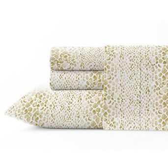 Pointehaven 200-Thread Count Cotton Percale Print Sheet Set or Pillowcase Pair