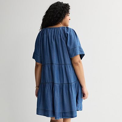 plus size denim smock dress denim smock dress plus size