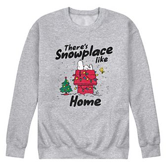 Men's Peanuts Snoopy There's Snowplace Like Home Fleece Sweatshirt