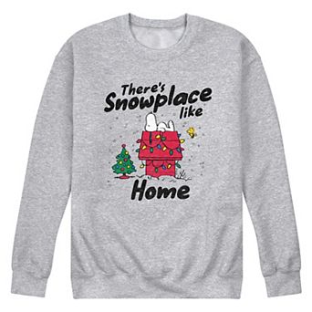 Men's Peanuts Snoopy There's Snowplace Like Home Fleece Sweatshirt