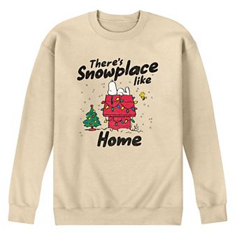 Men's Peanuts Snoopy There's Snowplace Like Home Fleece Sweatshirt