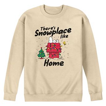 Men's Peanuts Snoopy There's Snowplace Like Home Fleece Sweatshirt