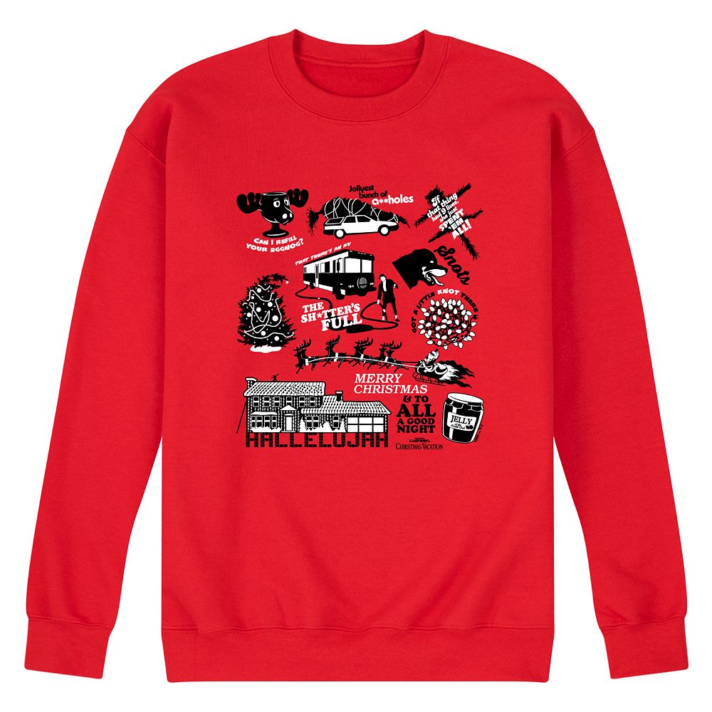 HOLIDAY POLYCOTTON SWEAT TOPS スウェット Men's National Lampoon's Christmas Vacation Icons Fleece Sweatshirt