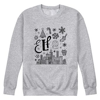 Men's Elf Icon Doodles Fleece Sweatshirt