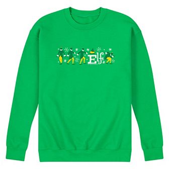 Men's Elf Poses Graphic Fleece Sweatshirt