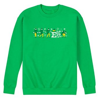 Men's Elf Poses Graphic Fleece Sweatshirt