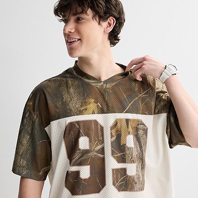 Men's Hollywood V-Neck Mesh Jersey Graphic Tee