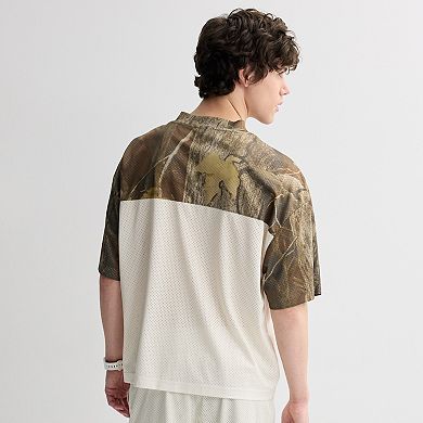 Men's Hollywood V-Neck Mesh Jersey Graphic Tee