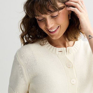Women's Sonoma Goods For Life® Short Sleeve Cardigan Sweater