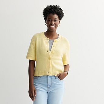 Women's Sonoma Goods For Life® Short Sleeve Cardigan Sweater