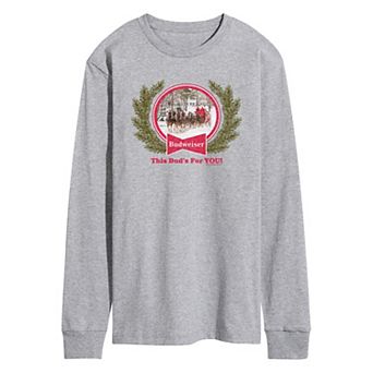 Men's Budweiser Clydesdales Holiday Long Sleeve Graphic Tee