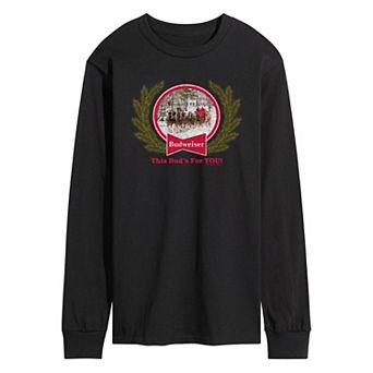 Men's Budweiser Clydesdales Holiday Long Sleeve Graphic Tee