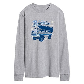 Men's Ford Bronco Christmas Tree Winter Long Sleeve Graphic Tee