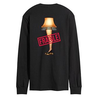 Men's A Christmas Story Fragile Leg Lamp Long Sleeve Graphic Tee