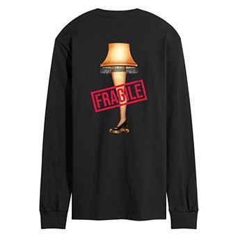 Men's A Christmas Story Fragile Leg Lamp Long Sleeve Graphic Tee