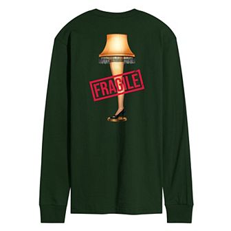 Men's A Christmas Story Fragile Leg Lamp Long Sleeve Graphic Tee