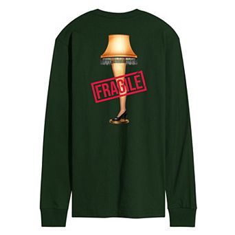 Men's A Christmas Story Fragile Leg Lamp Long Sleeve Graphic Tee