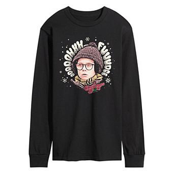 Men's A Christmas Story Oooh Fudge Long Sleeve Graphic Tee