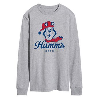 Men's Hamm's Beer Bear Graphic Long Sleeve Graphic Tee