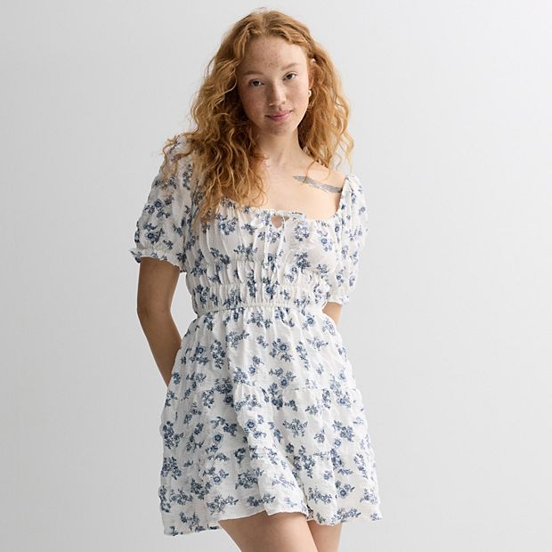 white dresses for short women White Button A-Line Sleeveless Mini Dress - RIHOAS & Reviews - White -  Dresses